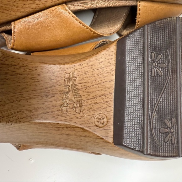 Dansko Jacinda Women's Two-Tone Brown Wedge Sandals Size 37 GUC - Picture 6 of 8